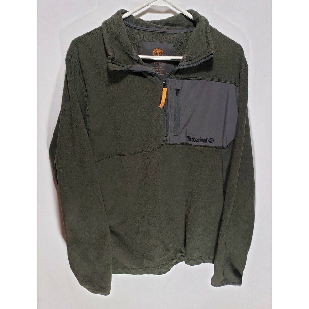 Mens Timberland Fleece Long Sleeve 1/4 Zip 100% Polyester Jacket‎ Size Large L